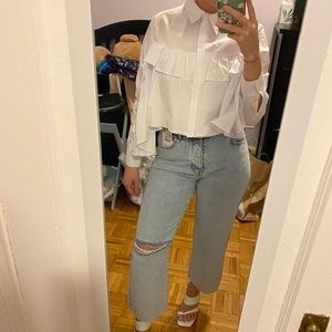 Zara high waisted wide fit jeans